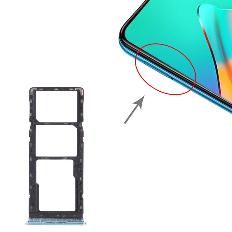For infinix Hot 10 Play / Smart 5(India) X688C X688B SIM Card Tray + SIM Card Tray + Micro SD Card Tray (Green) - Card Tray by PMc TechLife | Online Shopping South Africa | PMc TechLife | Buy Now Pay Later Mobicred