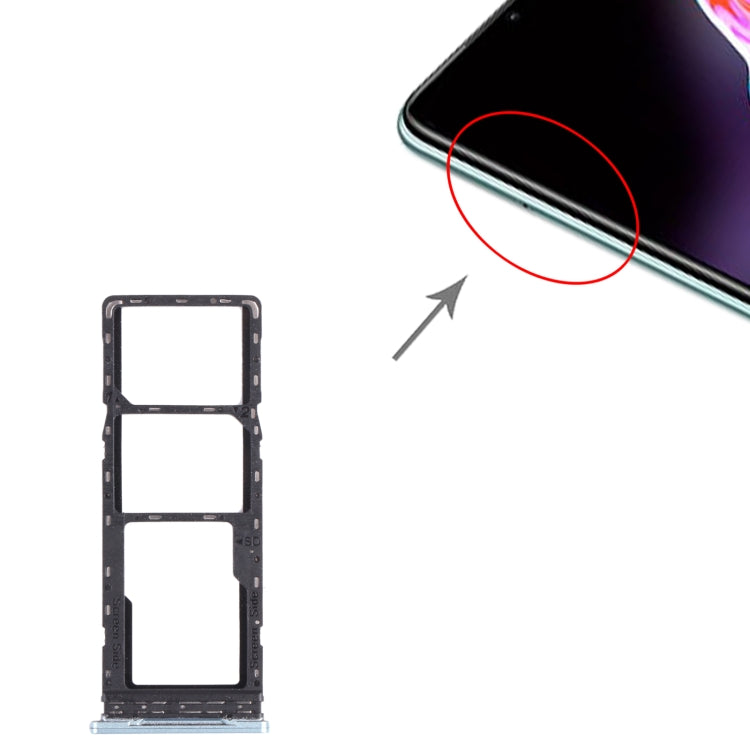 For Infinix Hot 10s / Hot 10T X689B X689 X689C SIM Card Tray + SIM Card Tray + Micro SD Card Tray (Silver) - Card Tray by PMc TechLife | Online Shopping South Africa | PMc TechLife | Buy Now Pay Later Mobicred