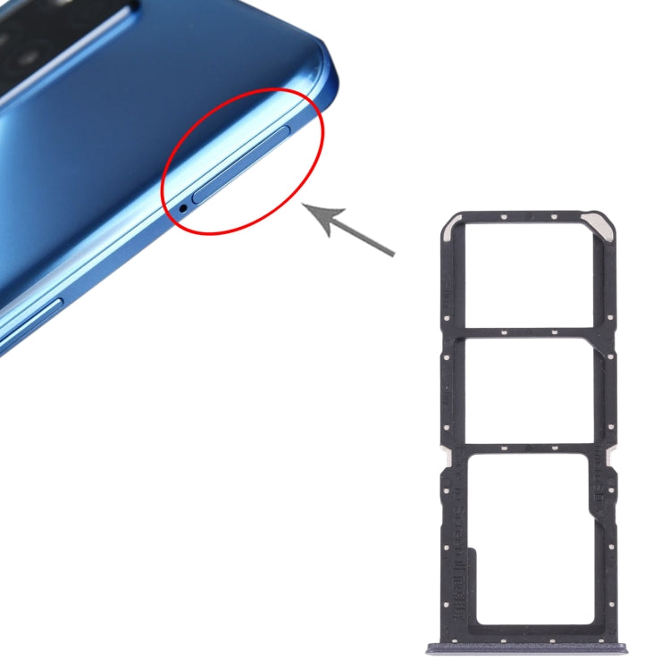 For OPPO Realme V13 5G SIM Card Tray + SIM Card Tray + Micro SD Card Tray (Blue) - Card Socket by PMc TechLife | Online Shopping South Africa | PMc TechLife | Buy Now Pay Later Mobicred