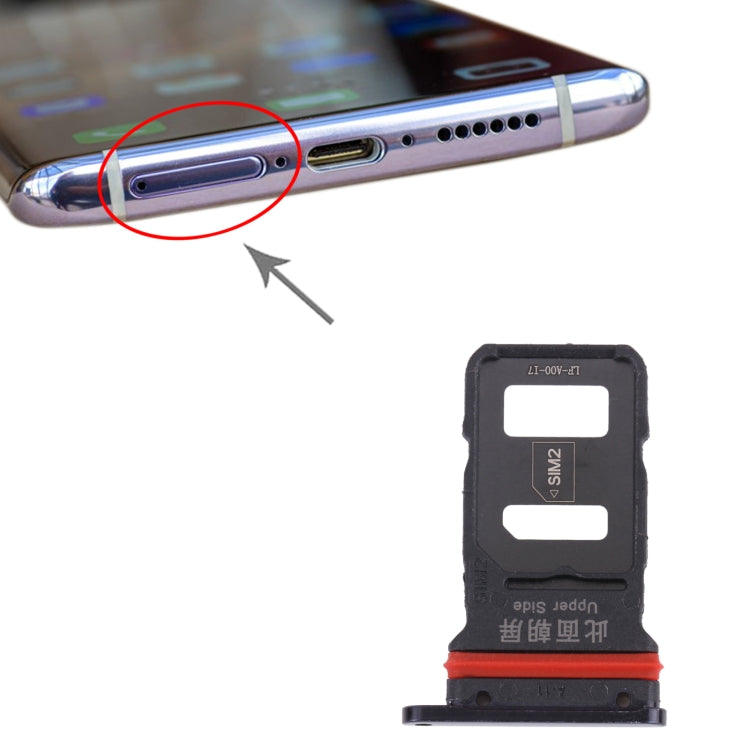 For vivo NEX 3 V1923A, V1923T SIM Card Tray + SIM Card Tray (Black) - Card Socket by PMc TechLife | Online Shopping South Africa | PMc TechLife | Buy Now Pay Later Mobicred