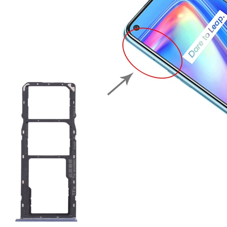 For OPPO Realme 7 (Global) SIM Card Tray + SIM Card Tray + Micro SD Card Tray (Blue) - Card Socket by PMc TechLife | Online Shopping South Africa | PMc TechLife | Buy Now Pay Later Mobicred