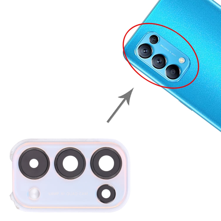 For OPPO Reno5 5G PEGM00, PEGT00, CPH2145 Camera Lens Cover (White) - Camera Series by PMc TechLife | Online Shopping South Africa | PMc TechLife | Buy Now Pay Later Mobicred