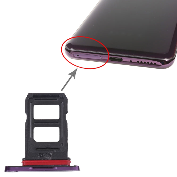 For OPPO Find X CPH1871 PAFM00 SIM Card Tray + SIM Card Tray (Purple) - free shipping - PMc TechLife - Order now!