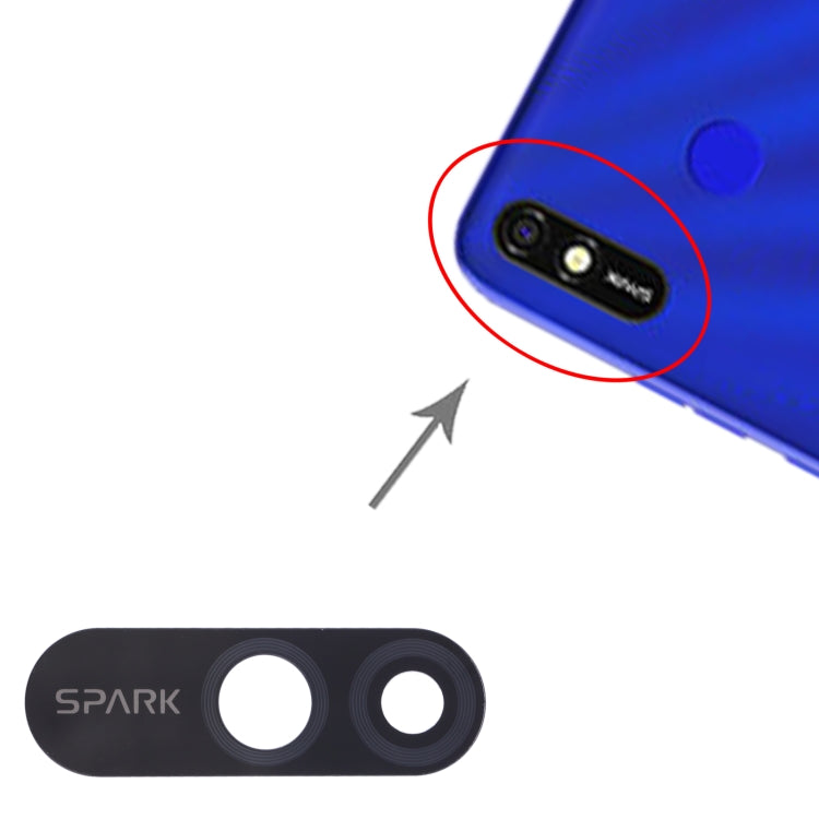 For Tecno Spark 4 Lite KC8S 10pcs Back Camera Lens - Camera Parts by PMc TechLife | Online Shopping South Africa | PMc TechLife | Buy Now Pay Later Mobicred