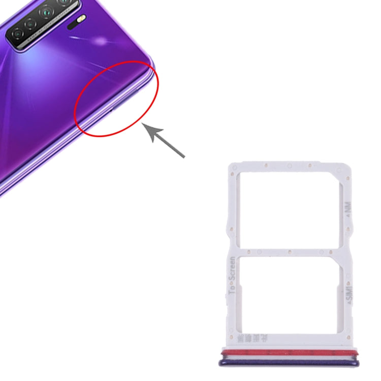 SIM Card Tray + NM Card Tray for Huawei nova 7 SE 5G Youth(Purple) - free shipping - PMc TechLife - Order now!