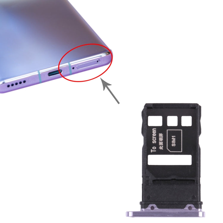 SIM Card Tray + SIM Card Tray for Honor 30 Pro+(Purple) - Card Socket by PMc TechLife | Online Shopping South Africa | PMc TechLife | Buy Now Pay Later Mobicred