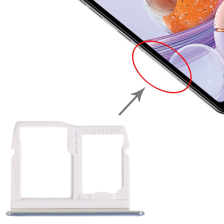 Nano SIM Card Tray + Micro SD Card Tray for LG Stylo 6 / K71 LMQ730HA, LM-Q730HA, LMQ730TM, LM-Q730TM (Blue) - For LG by PMc TechLife | Online Shopping South Africa | PMc TechLife | Buy Now Pay Later Mobicred