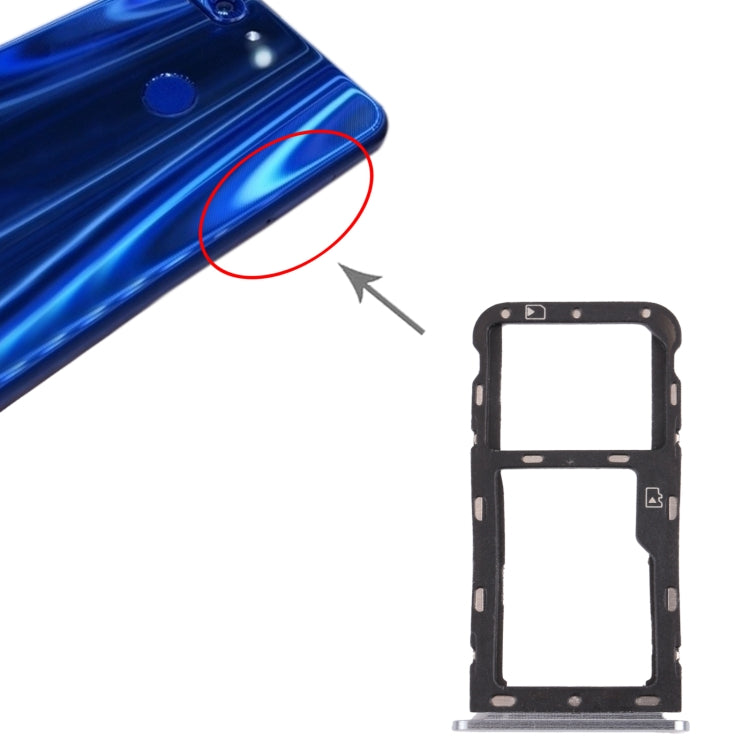 SIM Card Tray + Micro SD Card Tray for ZTE Blade V9 (Silver) - For ZTE by PMc TechLife | Online Shopping South Africa | PMc TechLife | Buy Now Pay Later Mobicred