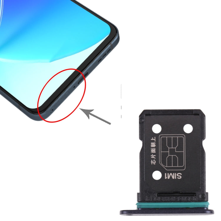 For OPPO Reno6 5G PEQM00 CPH2251 SIM Card Tray + SIM Card Tray (Black) - Card Socket by PMc TechLife | Online Shopping South Africa | PMc TechLife | Buy Now Pay Later Mobicred