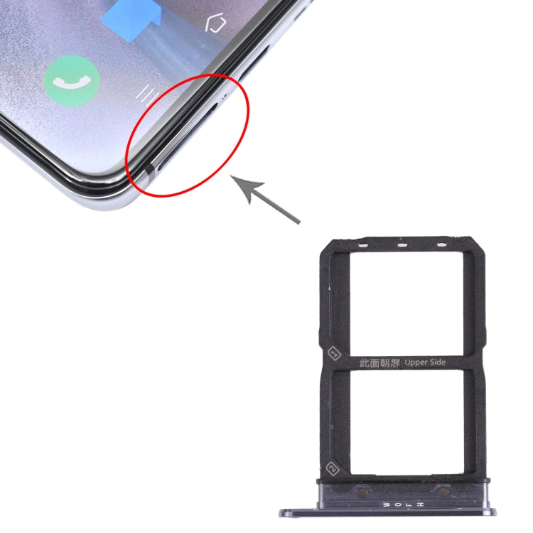 For vivo iQOO 5 5G SIM Card Tray + SIM Card Tray (Black) - Card Tray by PMc TechLife | Online Shopping South Africa | PMc TechLife | Buy Now Pay Later Mobicred