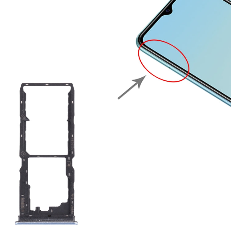 For vivo Y30 Standard / Y12s SIM Card Tray + SIM Card Tray + Micro SD Card Tray (White) - Card Socket by PMc TechLife | Online Shopping South Africa | PMc TechLife | Buy Now Pay Later Mobicred