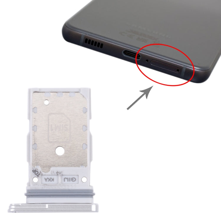 For Samsung Galaxy S21 FE 5G SM-G990B Original SIM Card Tray + SIM Card Tray (White) - free shipping - PMc TechLife - Order now!