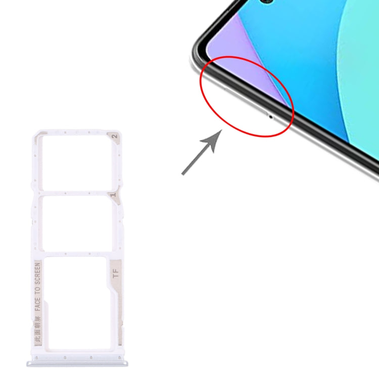 SIM Card Tray + SIM Card Tray + Micro SD card tray for Xiaomi Redmi 10/Redmi 10 Prime/Redmi Note 11 4G/Redmi 10 2022 (White) - Card Tray by PMc TechLife | Online Shopping South Africa | PMc TechLife | Buy Now Pay Later Mobicred
