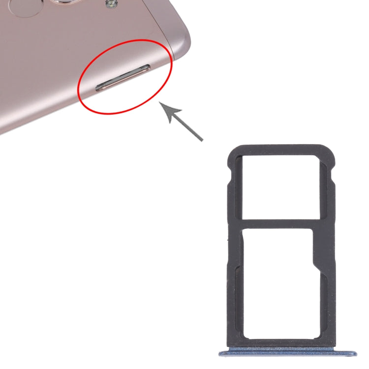 SIM Card Tray + SIM Card Tray / Micro SD Card Tray for Honor Play 6 (Blue) - Card Socket by PMc TechLife | Online Shopping South Africa | PMc TechLife | Buy Now Pay Later Mobicred
