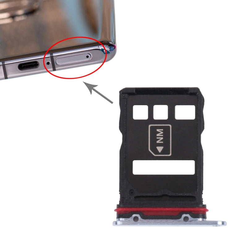SIM Card Tray + NM Card Tray for Huawei P50 Pro+ (Blue) - Card Socket by PMc TechLife | Online Shopping South Africa | PMc TechLife | Buy Now Pay Later Mobicred