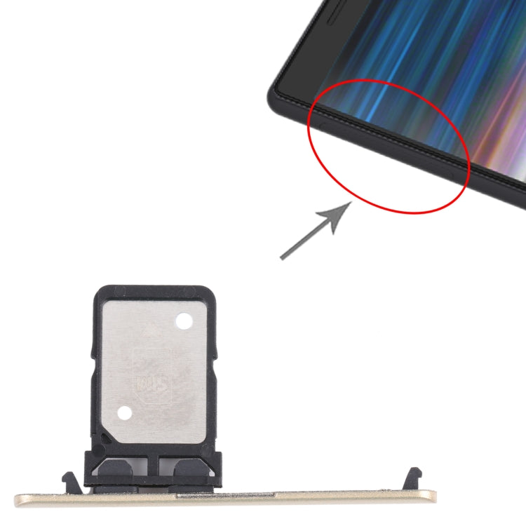SIM Card Tray for Sony Xperia 10 Plus (Gold) - Camera by PMC TechLife | Online Shopping South Africa | PMC TechLife | Buy Now Pay Later Mobicred