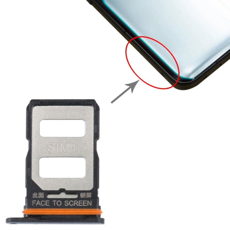 For Xiaomi Redmi K50 Ultra / 12T / 12T Pro SIM Card Tray + SIM Card Tray(Black) - Card Tray by PMc TechLife | Online Shopping South Africa | PMc TechLife | Buy Now Pay Later Mobicred