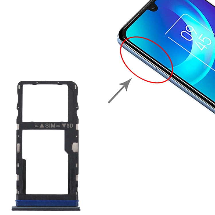 For TCL 30 / 30+ / 30 5G Original SIM Card Tray + Micro SD Card Tray(Black) - For TCL by PMC TechLife | Online Shopping South Africa | PMC TechLife | Buy Now Pay Later Mobicred