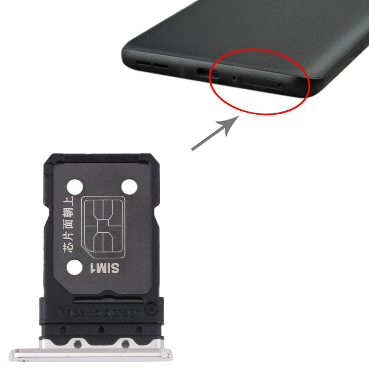 For OnePlus 10 Pro NE2210 NE2211 NE2213 NE2215 SIM Card Tray + SIM Card Tray (Silver) - Card Tray by PMc TechLife | Online Shopping South Africa | PMc TechLife | Buy Now Pay Later Mobicred