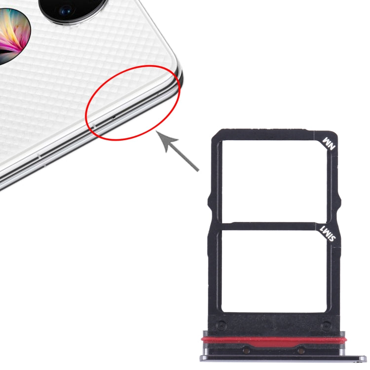 For Huawei P50 Pocket SIM + NM Card Tray (Black) - Card Socket by PMc TechLife | Online Shopping South Africa | PMc TechLife | Buy Now Pay Later Mobicred