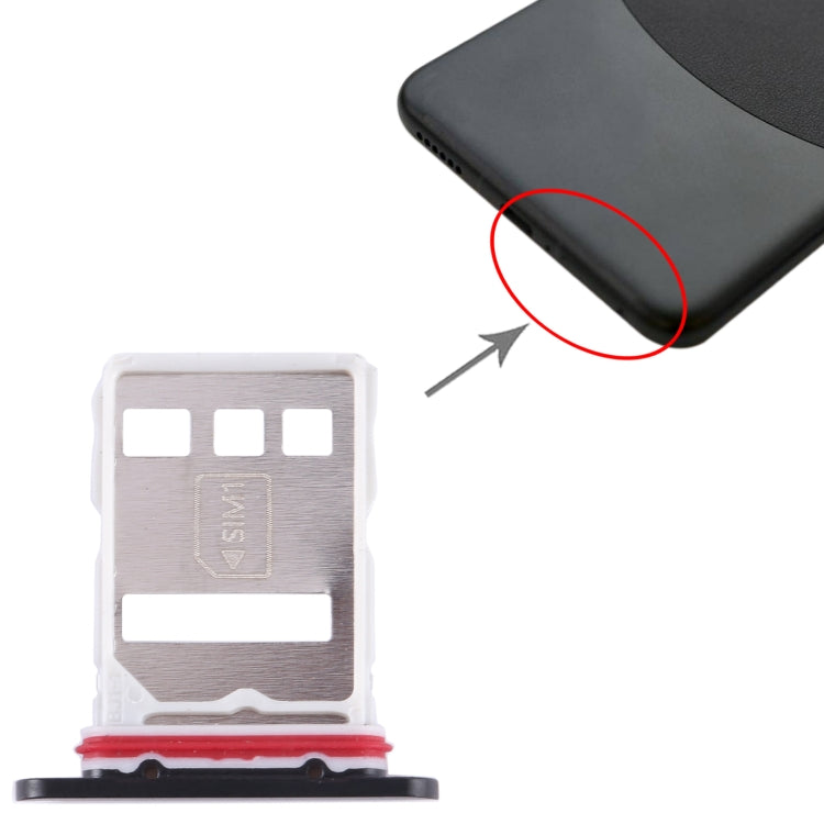 For Huawei Mate 60 SIM + NM Card Tray (Black) - Card Socket by PMc TechLife | Online Shopping South Africa | PMc TechLife | Buy Now Pay Later Mobicred