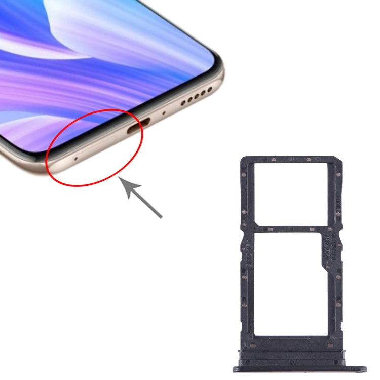 For Huawei Enjoy 30 Plus SIM + SIM / Micro SD Card Tray (Black) - Card Socket by PMc TechLife | Online Shopping South Africa | PMc TechLife | Buy Now Pay Later Mobicred