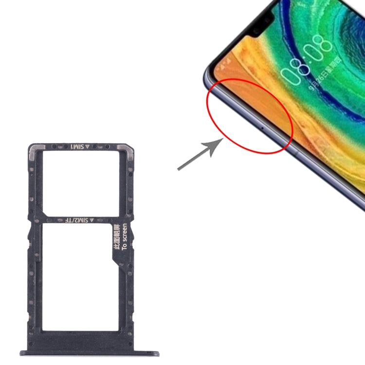For Huawei Enjoy 60 SIM + SIM / Micro SD Card Tray (Black) - Card Socket by PMc TechLife | Online Shopping South Africa | PMc TechLife | Buy Now Pay Later Mobicred