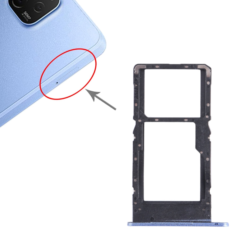 For Huawei nova Y61 SIM + SIM / Micro SD Card Tray (Blue) - Card Socket by PMC TechLife | Online Shopping South Africa | PMC TechLife | Buy Now Pay Later Mobicred