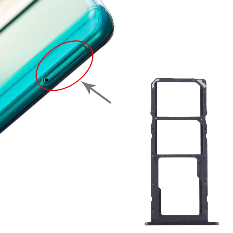 For Honor X10 Lite SIM + SIM + Micro SD Card Tray (Black) - Card Socket by PMc TechLife | Online Shopping South Africa | PMc TechLife | Buy Now Pay Later Mobicred