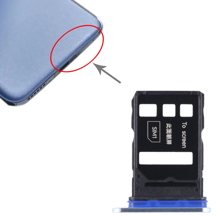 For Honor Magic5 SIM + SIM Card Tray (Blue) - Card Socket by PMc TechLife | Online Shopping South Africa | PMc TechLife | Buy Now Pay Later Mobicred