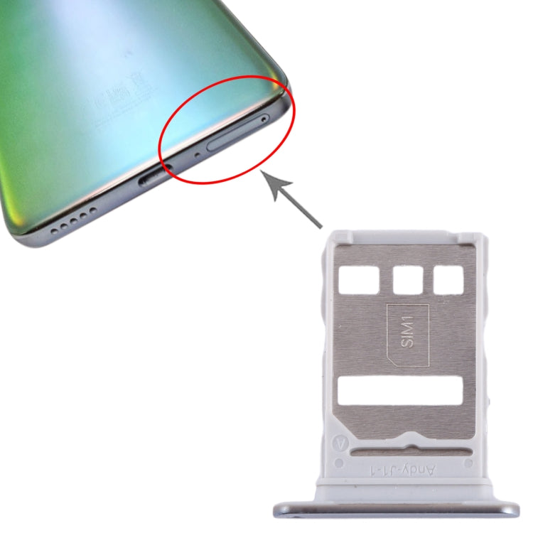 For Honor X9 SIM Card Tray (Silver) - Card Socket by PMc TechLife | Online Shopping South Africa | PMc TechLife | Buy Now Pay Later Mobicred