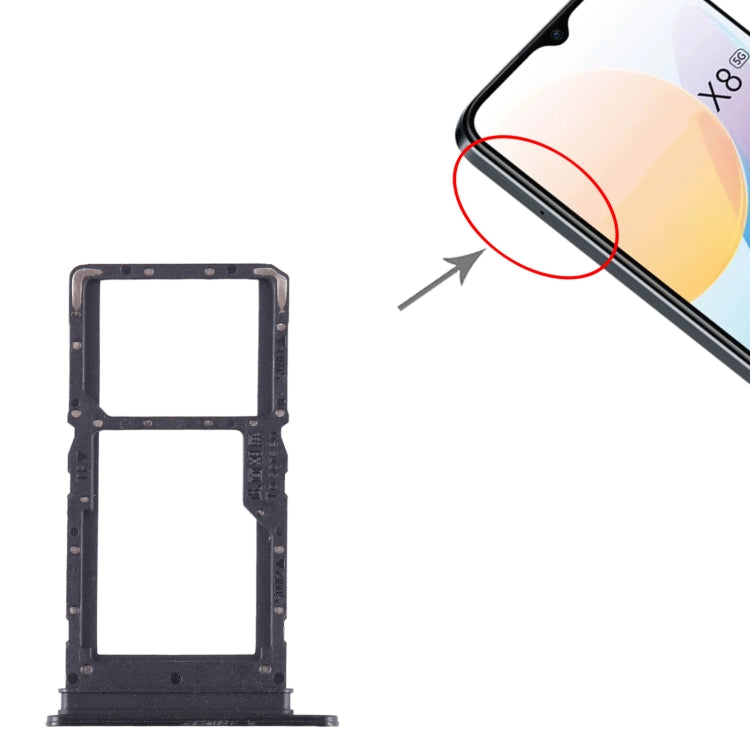For Honor X8 5G SIM + SIM / Micro SD Card Tray (Black) - free shipping - PMc TechLife - Order now!