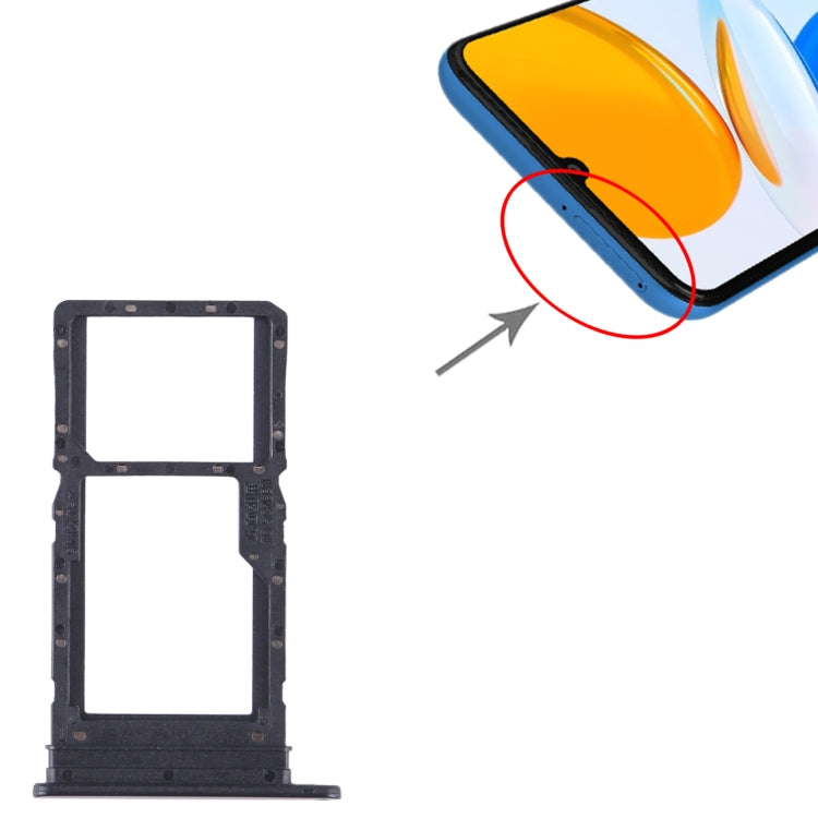 For Honor X7 SIM + SIM / Micro SD Card Tray (Black) - free shipping - PMc TechLife - Order now!