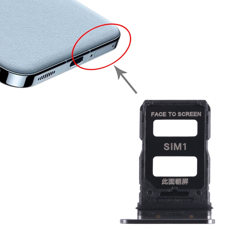 For Xiaomi 13 SIM Card Tray + SIM Card Tray (Black) - Card Tray by PMC TechLife | Online Shopping South Africa | PMC TechLife