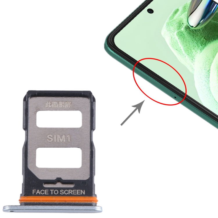 For Xiaomi Redmi Note 12 Turbo SIM Card Tray + SIM Card Tray (Silver) - Card Tray by PMC TechLife | Online Shopping South Africa | PMC TechLife