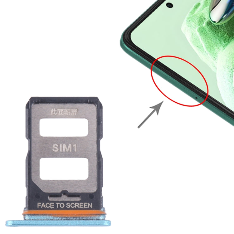 For Xiaomi Poco F5 SIM Card Tray + SIM Card Tray (Blue) - Card Tray by PMC TechLife | Online Shopping South Africa | PMC TechLife