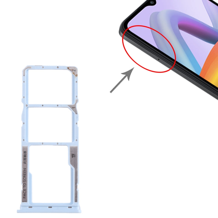 For Xiaomi Redmi A2+ SIM Card Tray + SIM Card Tray + Micro SD Card Tray (Blue) - free shipping - PMC TechLife - Order now!