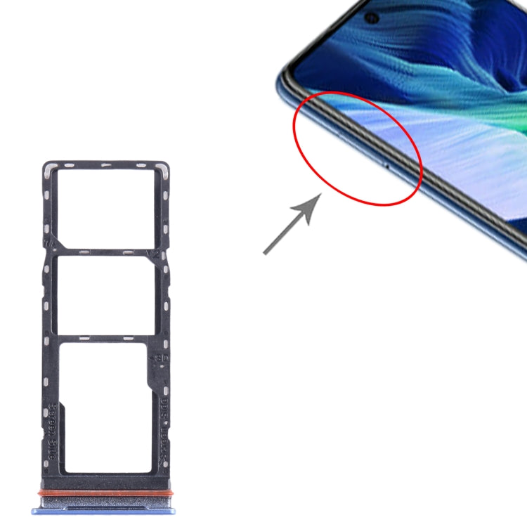 For Infinix Note 11i SIM Card Tray + SIM Card Tray + Micro SD Card Tray (Blue) - Card Tray by PMC TechLife | Online Shopping South Africa | PMC TechLife
