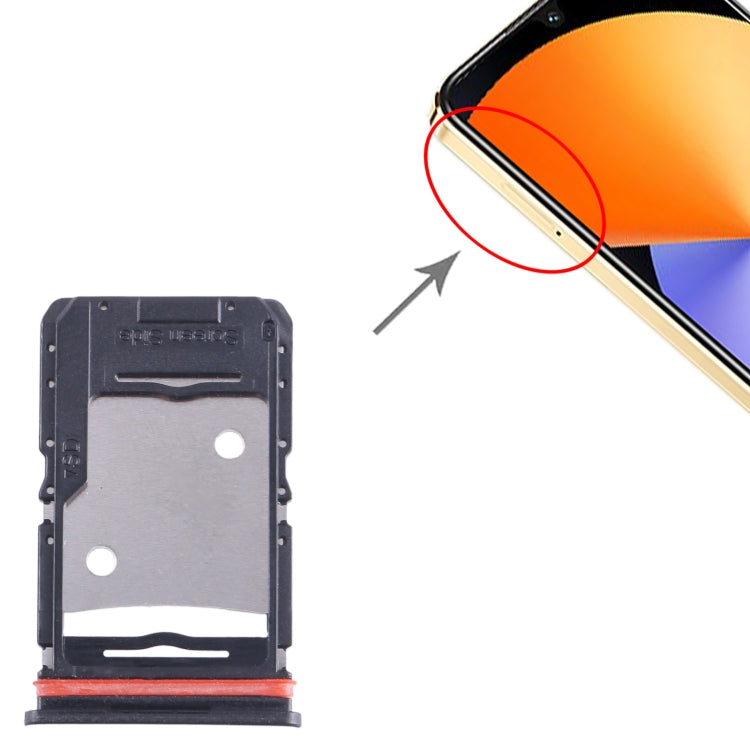 For Infinix Note 30i X6716 SIM Card Tray + SIM Card Tray + Micro SD Card Tray (Blue) - Card Tray by PMC TechLife | Online Shopping South Africa | PMC TechLife