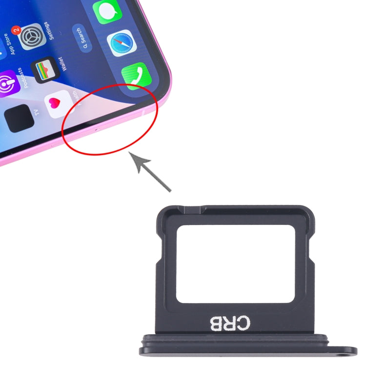 For iPhone 16 SIM Card Tray (Black) - by PMC Jewellery | Online Shopping South Africa | PMC Jewellery | Buy Now Pay Later Mobicred