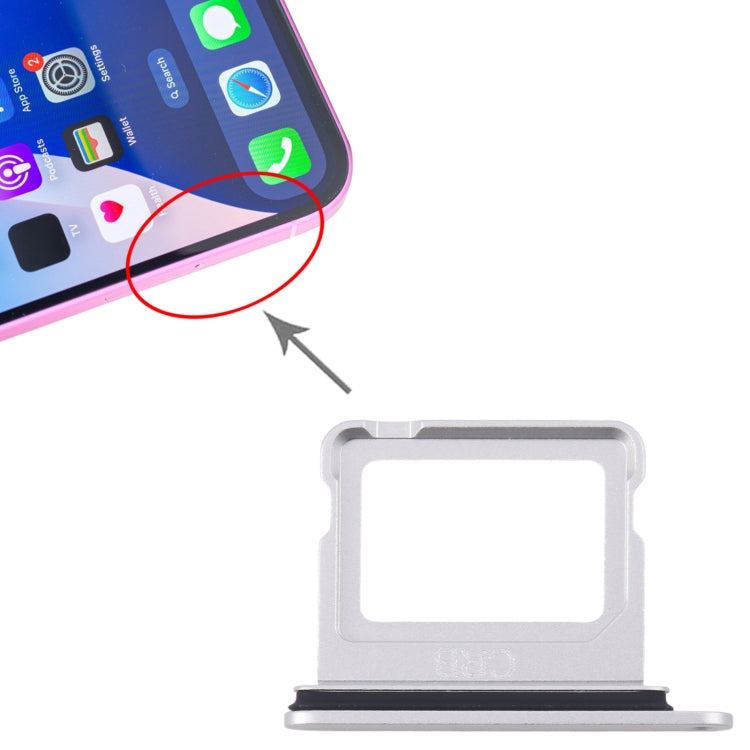 For iPhone 16 Plus SIM Card Tray (Silver) - by PMC Jewellery | Online Shopping South Africa | PMC Jewellery | Buy Now Pay Later Mobicred