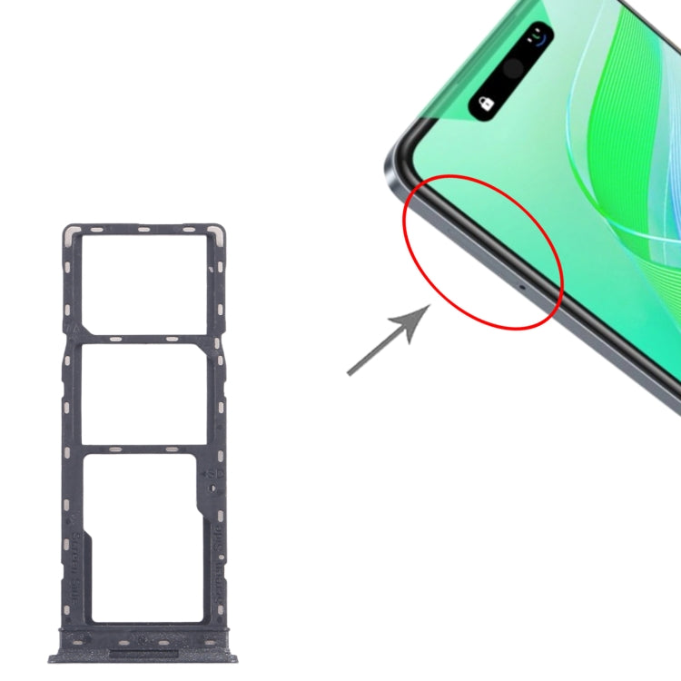 For Infinix Smart 8 X6525 5pcs SIM Card Tray + SIM Card Tray + Micro SD Card Tray (Black) - Card Tray by PMc TechLife | Online Shopping South Africa | PMc TechLife | Buy Now Pay Later Mobicred