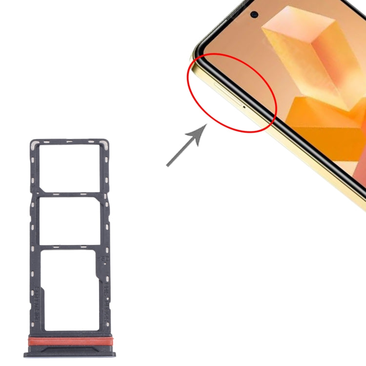 For Infinix Hot 40i X6528B 5pcs SIM Card Tray + SIM Card Tray + Micro SD Card Tray (Blue) - Card Tray by PMc TechLife | Online Shopping South Africa | PMc TechLife | Buy Now Pay Later Mobicred