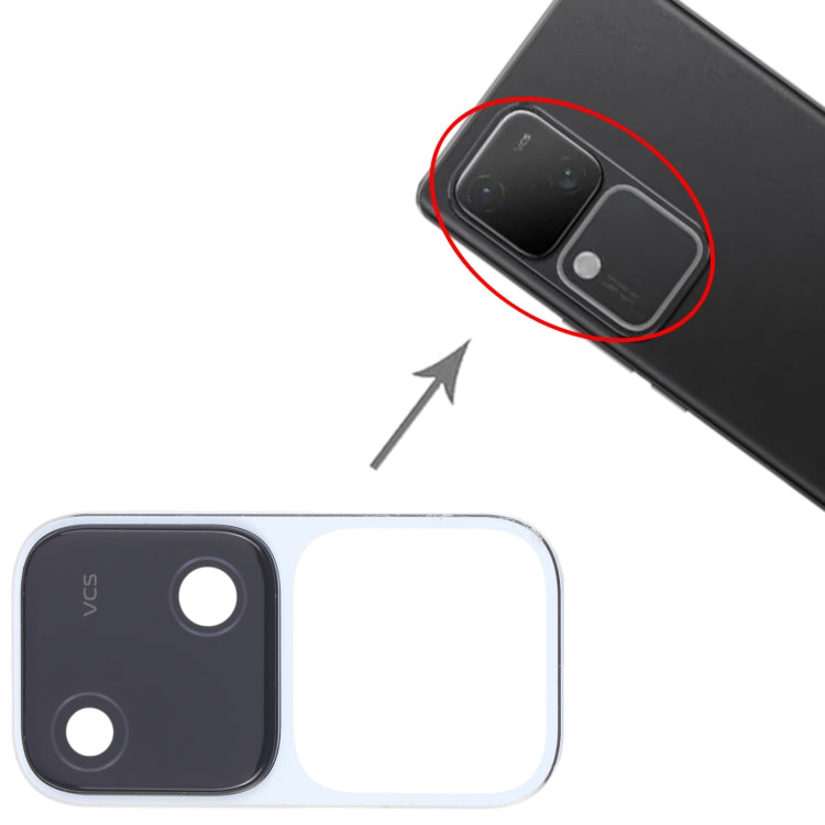 For vivo V30 5G Original Rear Camera Lens Cover (White) - Camera Parts by PMc TechLife | Online Shopping South Africa | PMc TechLife | Buy Now Pay Later Mobicred