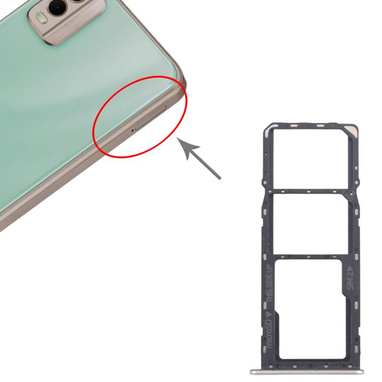 For Nokia C32 Original SIM Card Tray + SIM Card Tray + Micro SD Card Tray (Gold) - Card Tray by PMc TechLife | Online Shopping South Africa | PMc TechLife | Buy Now Pay Later Mobicred