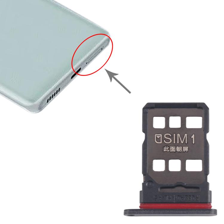 For ZTE nubia Z50 NX711J SIM + SIM Card Tray (Black) - For ZTE by PMc TechLife | Online Shopping South Africa | PMc TechLife | Buy Now Pay Later Mobicred