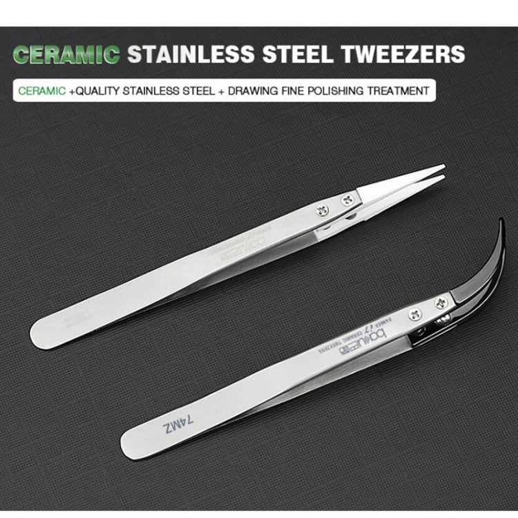 BAKU BA-I7-72MZ Stainless Steel Straight Tweezers - free shipping - PMC Jewellery - Order now!