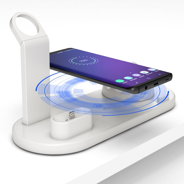 HQ-UD15 Rotatable Wireless Charging Base with Stand for Phones / iWatches / AirPods (White) - Multifunction Charger by PMC TechLife | Online Shopping South Africa | PMC TechLife