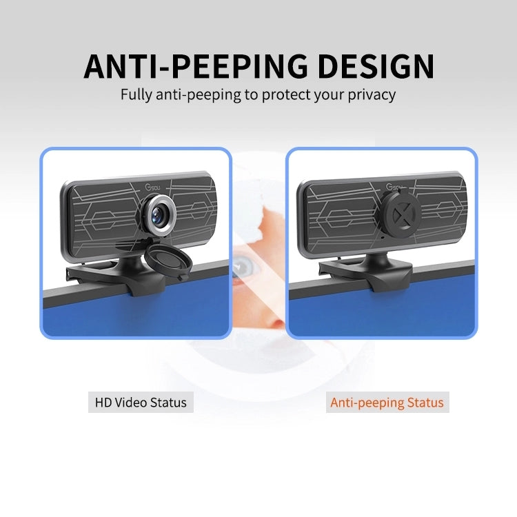 Gsou T16s 1080P HD Webcam with Cover Built-in Microphone for Online Classes Broadcast Conference Video - free shipping - PMC Jewellery - Order now!