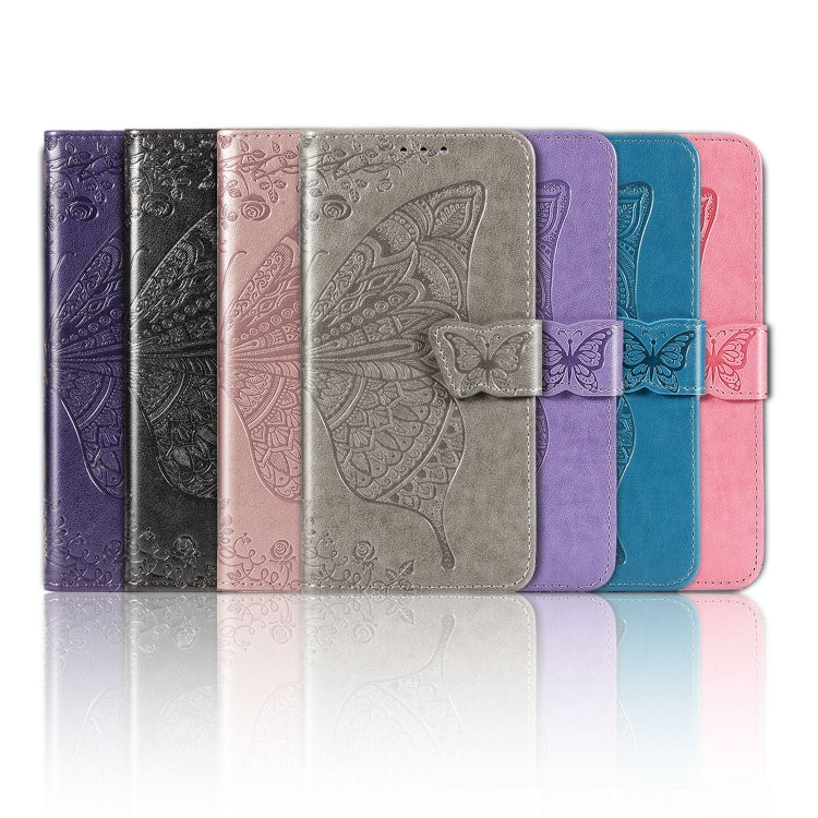 For OPPO A52/A72/A92 Butterfly Love Flower Embossed Horizontal Flip Leather Case with Bracket / Card Slot / Wallet / Lanyard(Black) - OPPO Cases by PMC TechLife | Online Shopping South Africa | PMC TechLife | Buy Now Pay Later Mobicred